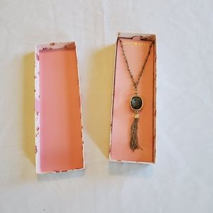 Lucky Brand Reversible pendent tassel necklace NWT